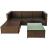 CZDYUF Rattan Patio Furniture Set Wicker Sofa Cushioned Combination Furniture Set Garden Patio Sofa Set