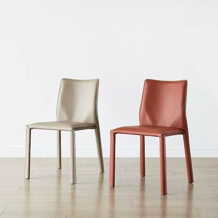 LXXSH Saddle Chair Is Made of Leather and Highly Resilient Sponge Comfortable and Beautiful Dining Chair