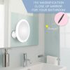 15x Magnifying Mirror with Light & Tweezers - Lighted Makeup Mirror with Strong Magnification for Precise Makeup, Plucking, Lighted Magnified Mir