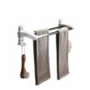 N/A Stainless Steel Towel Bar Thickening Single Pole Double Rod Towel Bar Free Punching Towel Hanging Rod Towel Rack