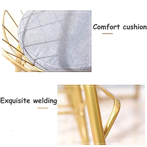 SDFGH Bar Stool chairs High Chair Simple Wrought Iron Bar Chair Gold Stool Dining Chair Nordic Pub Accessories Leisure