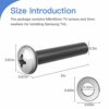 4 x M8 45mm Bolts Screws for Samsung TV Wall Mount Bracket, Bolts Screws Kit with Washers And Triangle Handle Cross Screwdriver For Samsung Sony