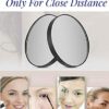 HAJTECH 20X Magnifying Mirror for Precise Makeup - Travel Vanity Mirror -Compact Cordless Portable & Durable Tool- for Bathroom Shaving Eyebrow T