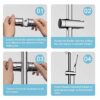 Adjustable Shower Head for Slide Bar, Hand Shower Bracket Universal 19-25MM Head Guide Bracket Holder 360 Degree Rotation for Sprayers