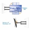 EVERVIEW Full Motion TV Monitor Wall Mount Bracket Articulating Arms Swivel Tilt Extension Rotation for Most 13-42 Inch LED LCD Flat Curved Scree