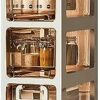 OPSREY Slim Bathroom Cabinet Storage, Large Capacity Slim Toilet Paper Storage Cabinet with Clear Drawers and Casters, Waterproof Toilet Paper St