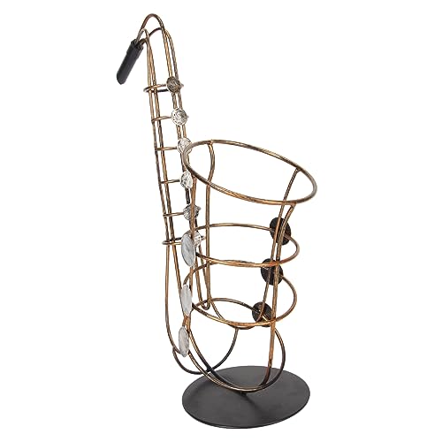 Airshi Saxophone Wine Rack, Wine Bottle Holder Rustproof Handcrafted Metal Practical Fashionable Durable for Bar