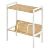 mDesign Storage Table – Small Side Table with Book Storage Shelving – Versatile Table with Shelf for Bedrooms, Hallways, Living Rooms, Bathrooms