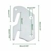 ZYAMY 4pcs Universal Wood Bed Rail Hook Plates Bed to Catch Hook Plates for Footboard Frame, Bed Frame Bracket Headboard