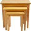Julian Bowen Cleo Nest of Tables, Oak, Height: 46, Width: 48, Depth: 33cm