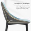 dining chair Kitchen Dining Room Furniture Chairs Dining Chairs Set Of 2 Kitchen Chairs with Technological Fabric Cushion Seat Back, Modern Mid C