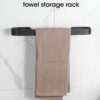 HIGOH Towel Rack Bathroom Single Towel,Wall Mounted Towel Storage Rack Towel Bar,For Toilet Hardware and Kitchen,Small Size Towel Rod/60Cm