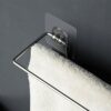 SMLJLQ Stainless steel Towel Holder Rack Wall Mounted Towel Hanger Bathroom Towel Bar Shelf Roll Holder Hanging Hook Bathroom Organizer
