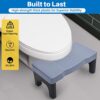 Brippo Toilet Stool for Adults, 7" Height Toilet Pooping Potty Stool with Non-Slip Feet, Bathroom Secure Foot Step Stool for Seniors and Kids, Bl