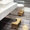 Bamboo Toilet Stool for Adults, 6.5" Poop Stool, Bathroom Toilet Potty Stool with Non-Slip Mat for Adults Children, Original Simple Design Health