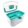 Bershaker Medicine Box,Family First Aid Box,Storage Box,Portable Medicine Cabinet,2 Layers with A Mini Pill Box,Multifunctional Plastic Storage C