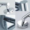 HIGOH Towel Rack Chrome Stainless Steel Towel Racks,Swivel Towel Rail,Bath Rack Wall Mounted Towel Rack Holder,With 4 Swivel Bars Bathroom Hardwa