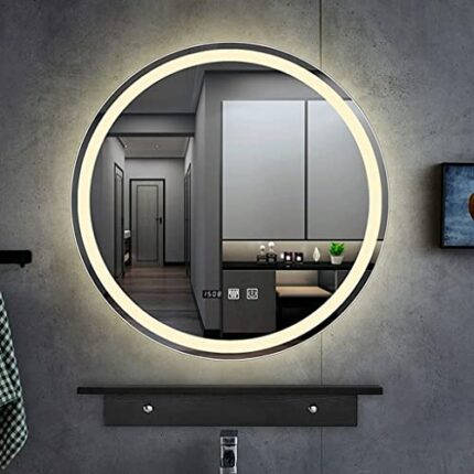 SkiPdr Bathroom mirror Wall-mounted Vanity Mirror, Illuminated LED, Backlit Frameless With Lights, Anti-fog