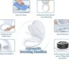 Toilet Seat, MUJIUSHI Soft Close Toilet Seats with Non-Slip Seat Bumpers & Metal Screw Bolts, Fit Standard Round Toilet, Quick Release No Slam Wh