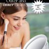 Magnifying Makeup Mirror, 1X 15X Double Sided Magnification Mirror, 360 Degree Rotation Table Mirror, White