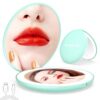 wobsion Compact Mirror with Light, 1x/10x Magnification Travel Makeup Mirror, Handheld 2-Sided Mirror, Compact Mirror for Purses, 3.5 inch Small