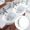 6 Pack Kitchen Bathroom Washing Basin Sink Overflow Covers & Rings, Chrome Plating Round Sink Overflow Cap, Cover Insert in Hole Spares(3 Rings &