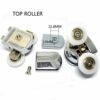 Twin Shower Door Rollers Runners Wheels Pulleys Wheel 20mm Diameter Top Bottom Bathroom Replacement Parts (20mm-4pcs)