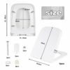 Kinsinder Square Shape White Toilet Seat, Soft Close Toilet Seat with Quick Release for Easy Clean, Simple Top Fixing, Standard Toilet Seats Whit