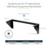 StarTech.com 3U Wall Mount Patch Panel Bracket - 19 in - Steel Vertical Patch Panel Mounting Rack for Networking Equipment (RK319WALLV) , Black