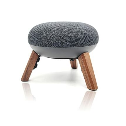 Echtholzständer für Google Nest Mini (2. Generation), kompatibler Lautsprecher zum Dekorieren von Tisch, Zuhause, Büro, rutschfester Silikon-Pad-