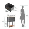 YITAHOME Chest of Drawers, Cationic Fabric 2-Drawer Storage Organizer Unit for Bedroom Living Room Closet, Sturdy Steel Frame, Easy Pull Fabric B