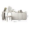 CZDYUF Dressing Table Bedroom Storage Storage Cabinet Vanity Table Corner Retractable Wood Vanity