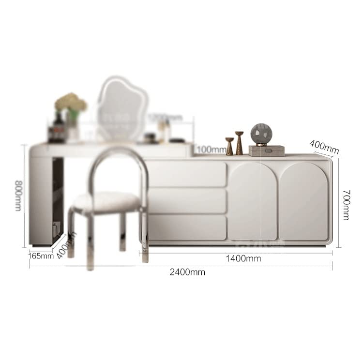 maozi Dressing Table Bedroom Storage Storage Cabinet Vanity Table Corner Retractable Wood Vanity