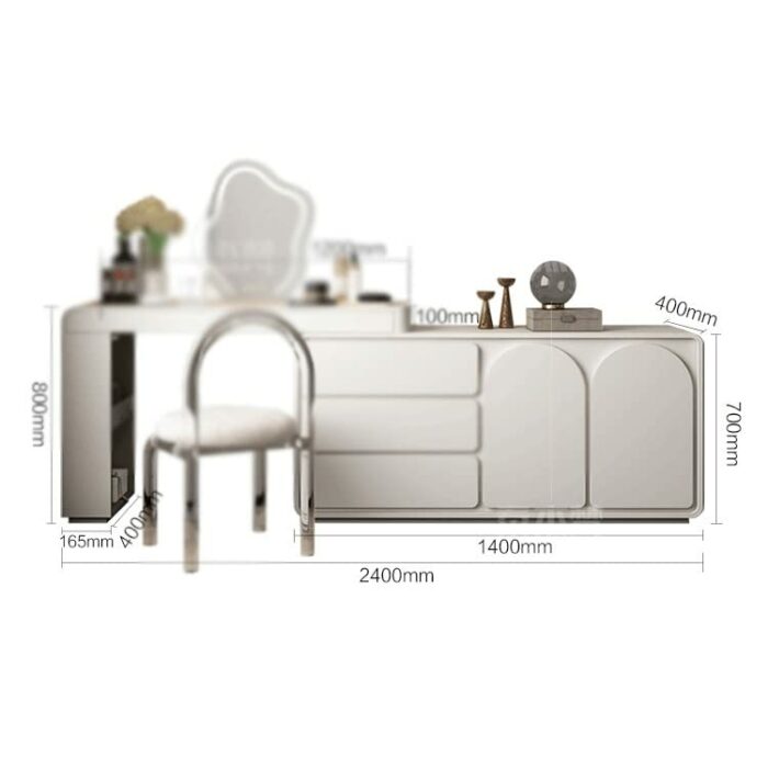 BVDSG Dressing Table Bedroom Storage Storage Cabinet Vanity Table Corner Retractable Wood Vanity