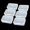 Divono Storage Box,6PCS Square Clear Plastic Storage Containers Box with lids, Empty Mini Clear Plastic Organizer Storage Box,Durable Storage Box