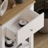 Vida Designs Arlington Console Table Shelf Hallway Side End Dressing Table MDF (White, 1 Drawer)