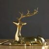 DISHENGZHEN Wine Storage Racks Wine Bottle Holder, Pure Copper Elk Single Wine Rack Creative Animal Sculpture, Wine Storage Rack for Home and Off