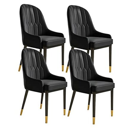 dining chair Kitchen Dining Room Furniture Chairs Dining Chairs Set Of 4 Kitchen Living Room Chairs Modern Leather High Back Soft Seat Lounge Cha