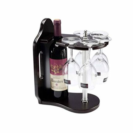 NEOCHY Retro Wine Rack Goblet Wine Cup Holder Bar Wine Bottle Display Rack Home Decoration Craft Supplies