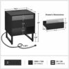 armocity Night Stand Set 2 with Charging Station, Nightstand Set of 2 with LED Lights, Modern Nightstand Bedside Table with Big Capacity Acrylic