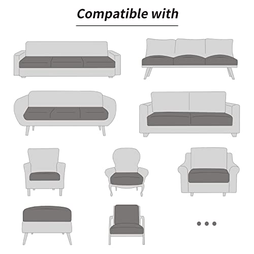 Fuloon Sofa Seat Covers Soft Knitted Sofa Seat Cover Fashion Grey Couch Covers Replacement sofa Settee Cushions Cover Washable Slip Covers For So
