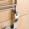 HIGOH Towel Rack Bathroom Stainless Steel Bath Towel Rod with Hook,Wall Mounted Swing Towel Bar - Bathroom Kitchen Swivel Towel Rack Hanger Holde
