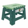 Folding Step Stool - 9 inch Height Foldable Stool For Kids & Adults, Kitchen Garden Bathroom Collapsible Stepping Stool (Black)