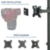 VIVO Universal VESA Adapter Bracket Kit for DSLR Cameras/Camcorders, 1/4 inch Mount, Photo and Video Shooting, Attaches to Monitor Stands for Ove