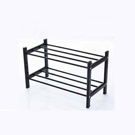 DINGZZ Small Shoe Rack Flower Stand Simple Home Shoe Cabinet Iron Dormitory Balcony Bed Storage Rack Size (Size : 47cm hength)