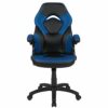 Flash Furniture X10 Gaming Chair, Ergonomic Office Chair for PC and Gaming Setups, Adjustable Gamer Chair with Back Support, LeatherSoft, Blue/Bl