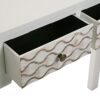 Versa Boedo Console, Narrow Table, 5x30x109cm, Wood, Brown and White, 78,5 x 30 x 109 cm