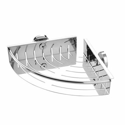 Tiger Boston Corner Shower Basket Large, Stainless Steel Polished, 24.7 x 6 x 24.7 cm