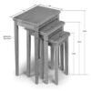 Julian Bowen Cleo Nest of Tables, Oak, Height: 46, Width: 48, Depth: 33cm