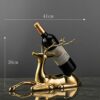 DISHENGZHEN Wine Storage Racks Wine Bottle Holder, Pure Copper Elk Single Wine Rack Creative Animal Sculpture, Wine Storage Rack for Home and Off